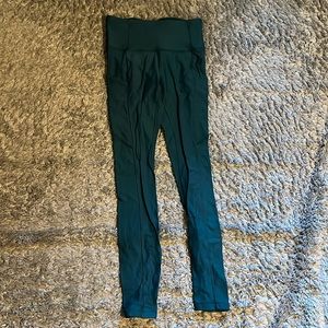 LULULEMON dark green side pocket leggings